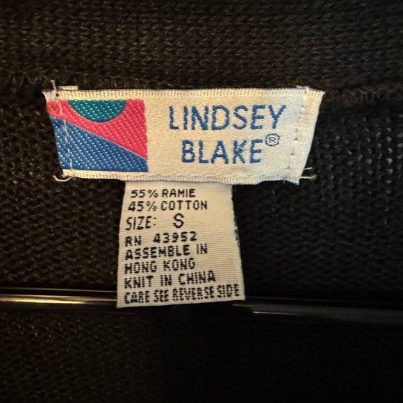 Vintage Paisley Embellished beaded Black Cardigan size small - Picture 8 of 9